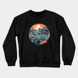 Zen garden with koi fish Crewneck Sweatshirt